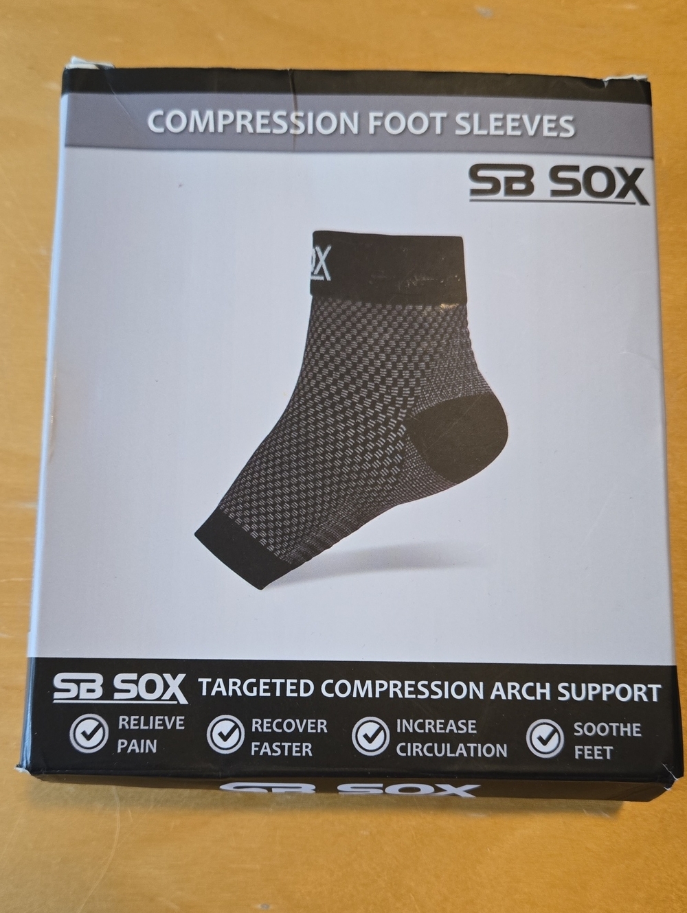 Men’s Black Compression Foot Sleeves - Targeted Arch Support